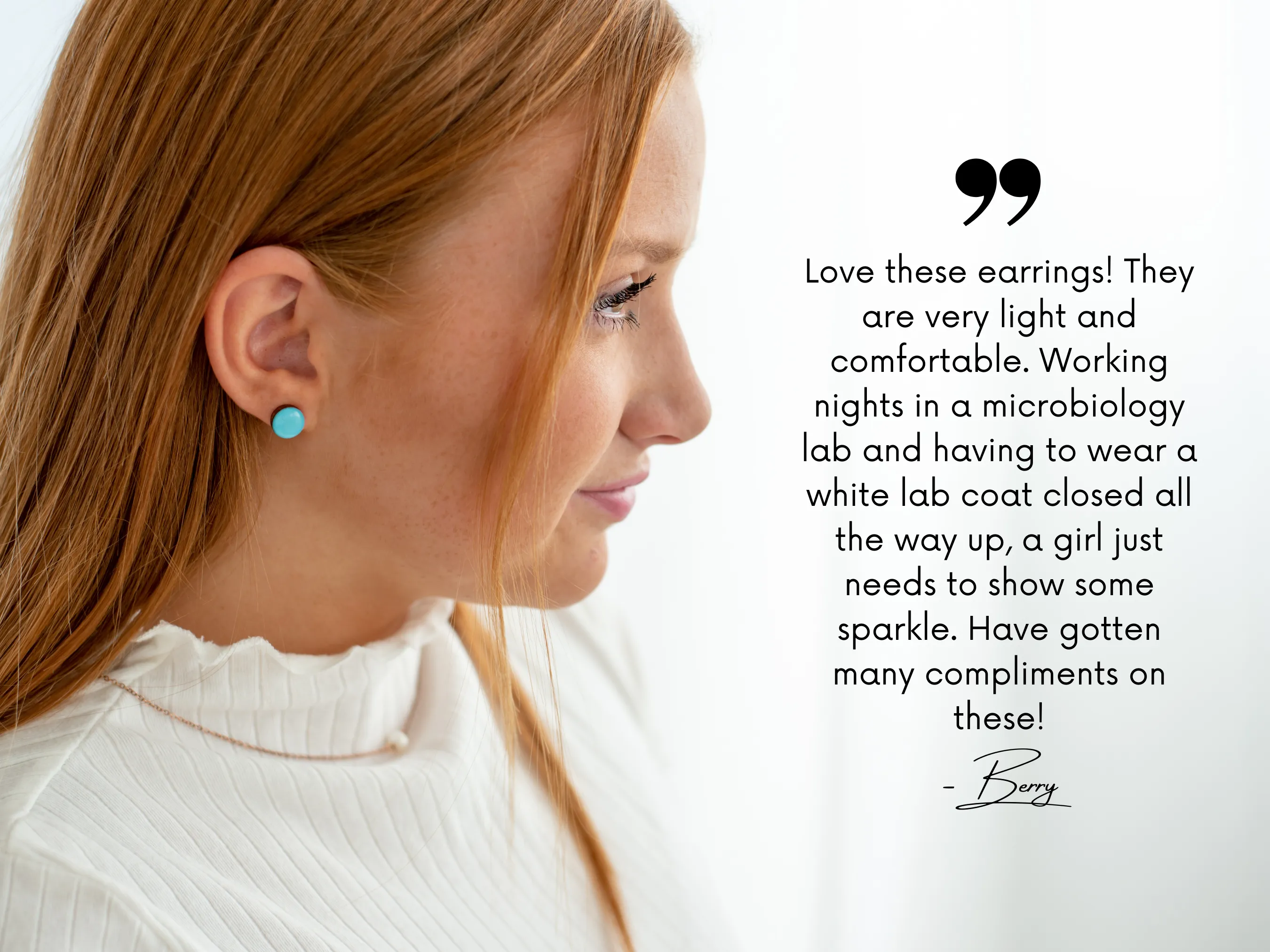 Rose Gold Sparkle Stud Earrings by Candi Cove Designs